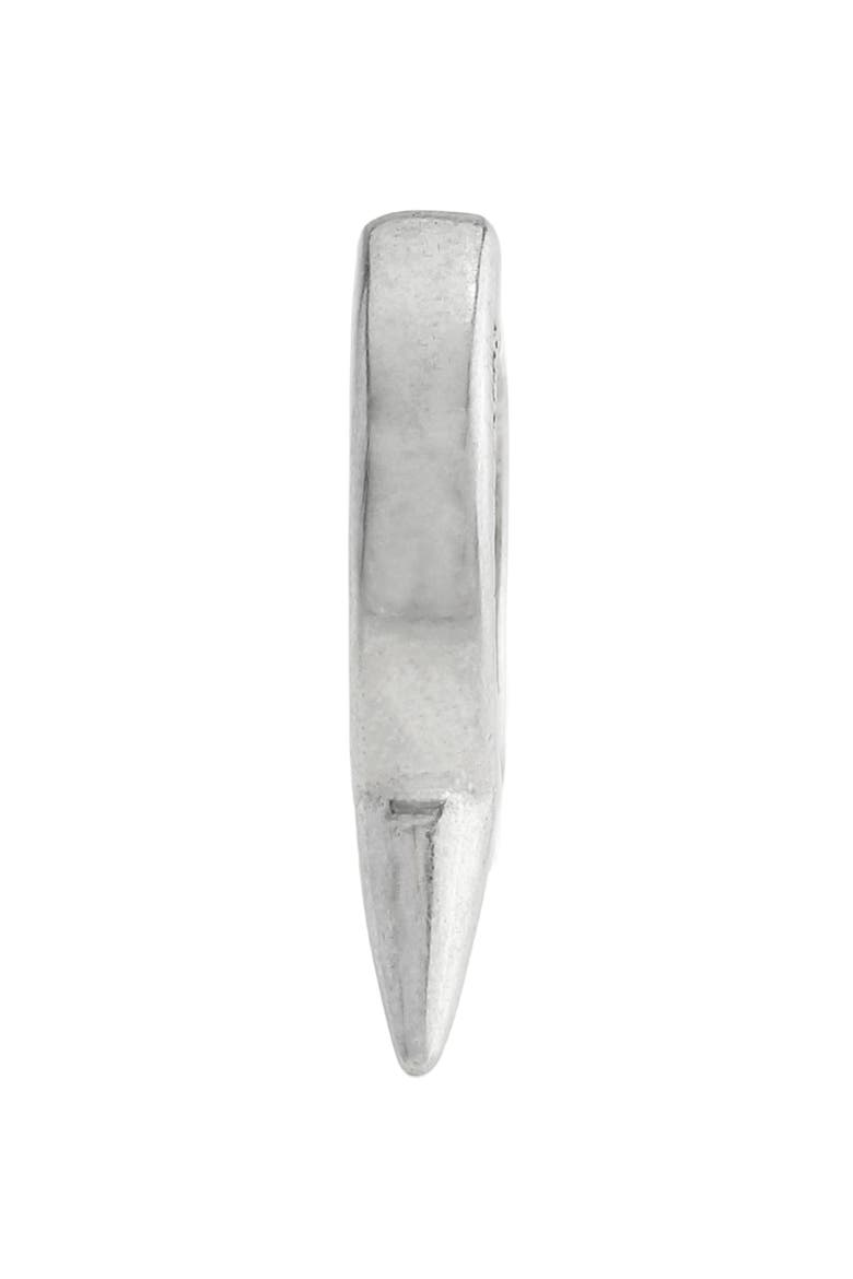 Men's Spike Huggie Hoop Earring, Alternate, color, WARM SILVER