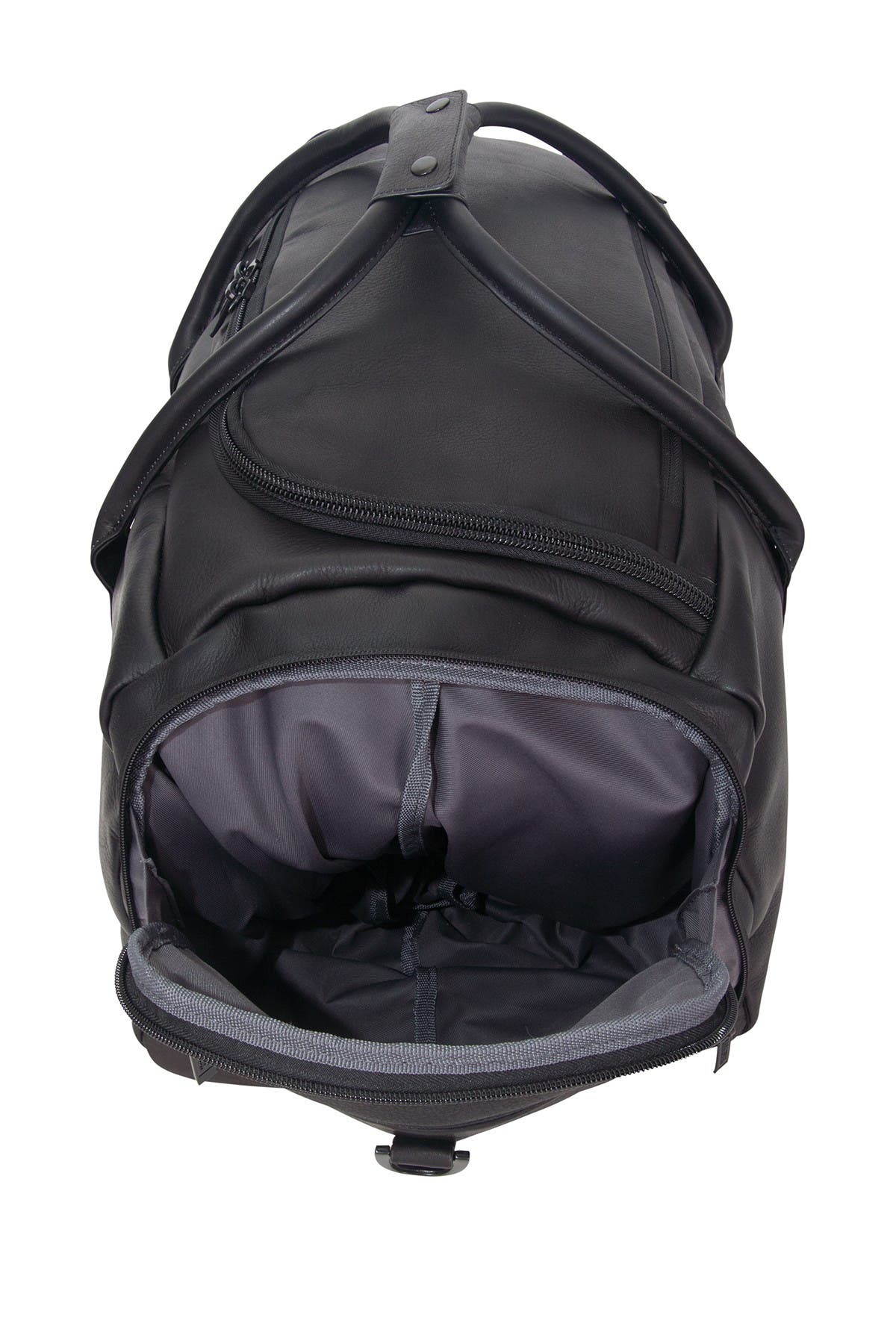 Kenneth Cole Reaction Colombian Leather 20" Carry-On Travel Duffel Bag, Alternate, color, Black