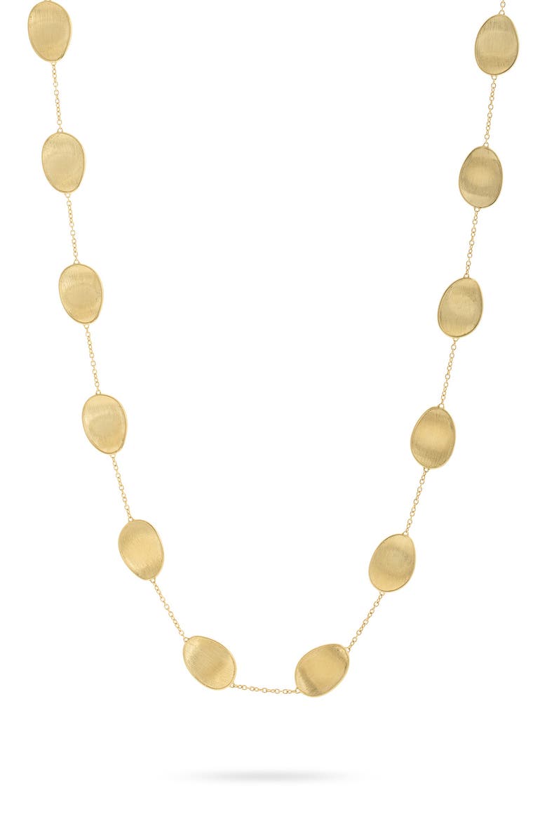 Lunaria Station Necklace, Main, color, YELLOW GOLD