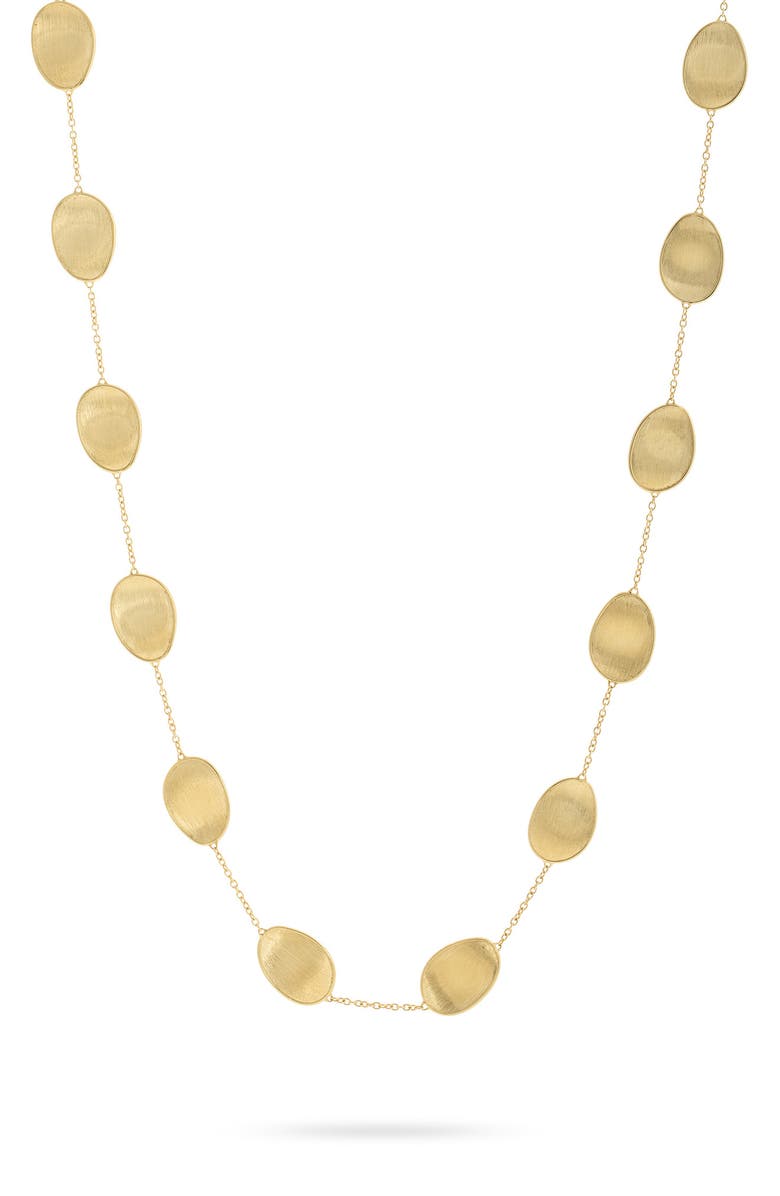 Marco Bicego Lunaria Station Necklace, Main, color, Yellow Gold
