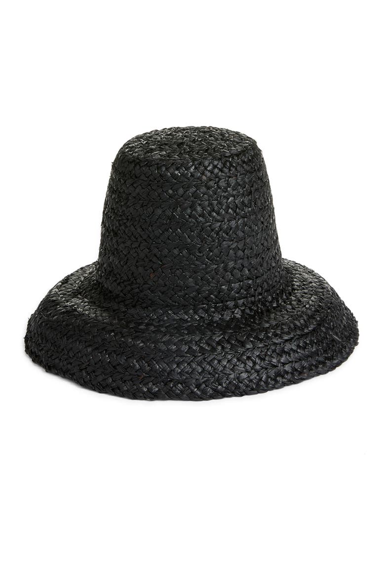 Straw Hat, Main, color, BLACK