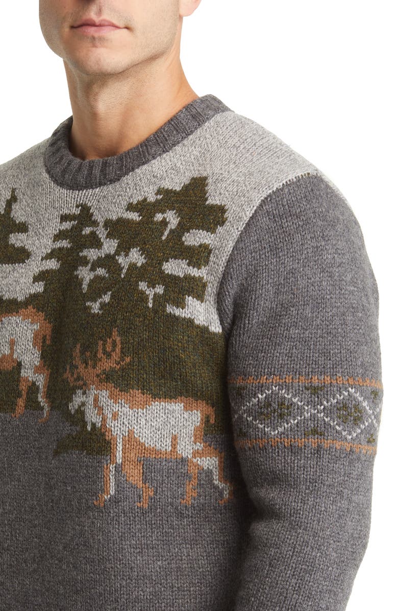 Schott NYC Moose Heavyweight Wool Blend Sweater, Alternate, color,