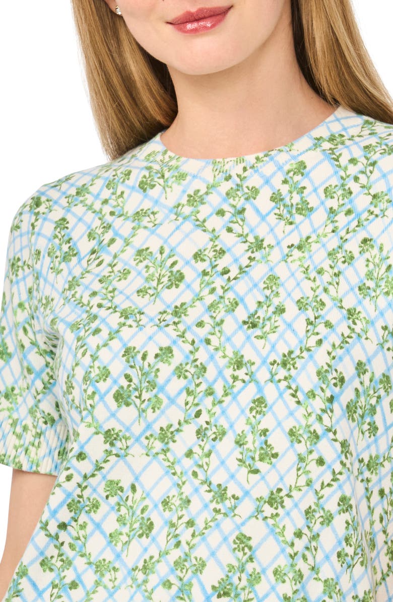 CeCe Crewneck Short Sleeve Sweater, Alternate, color,