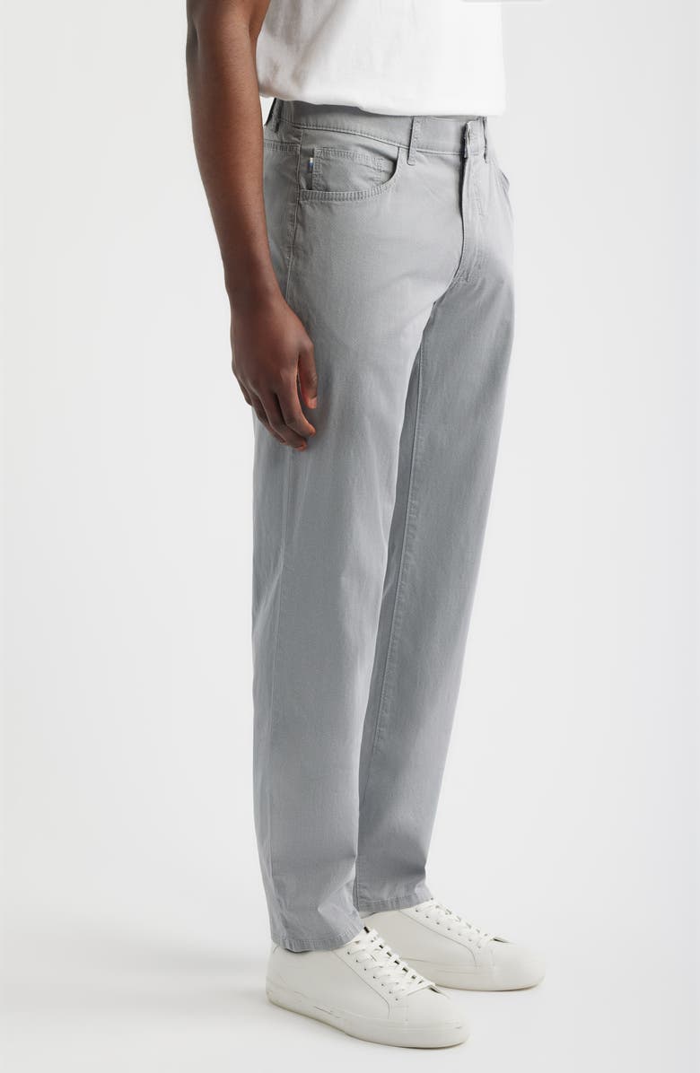 Brax Cadiz Ultralight Straight Leg Stretch Cotton Pants, Alternate, color, Silver