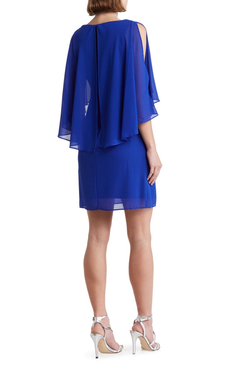 Vince Camuto Jewel Embellished Caplet Dress, Alternate, color, Cobalt