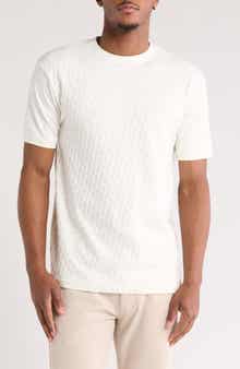 DENIM AND FLOWER Textured Crewneck T-Shirt