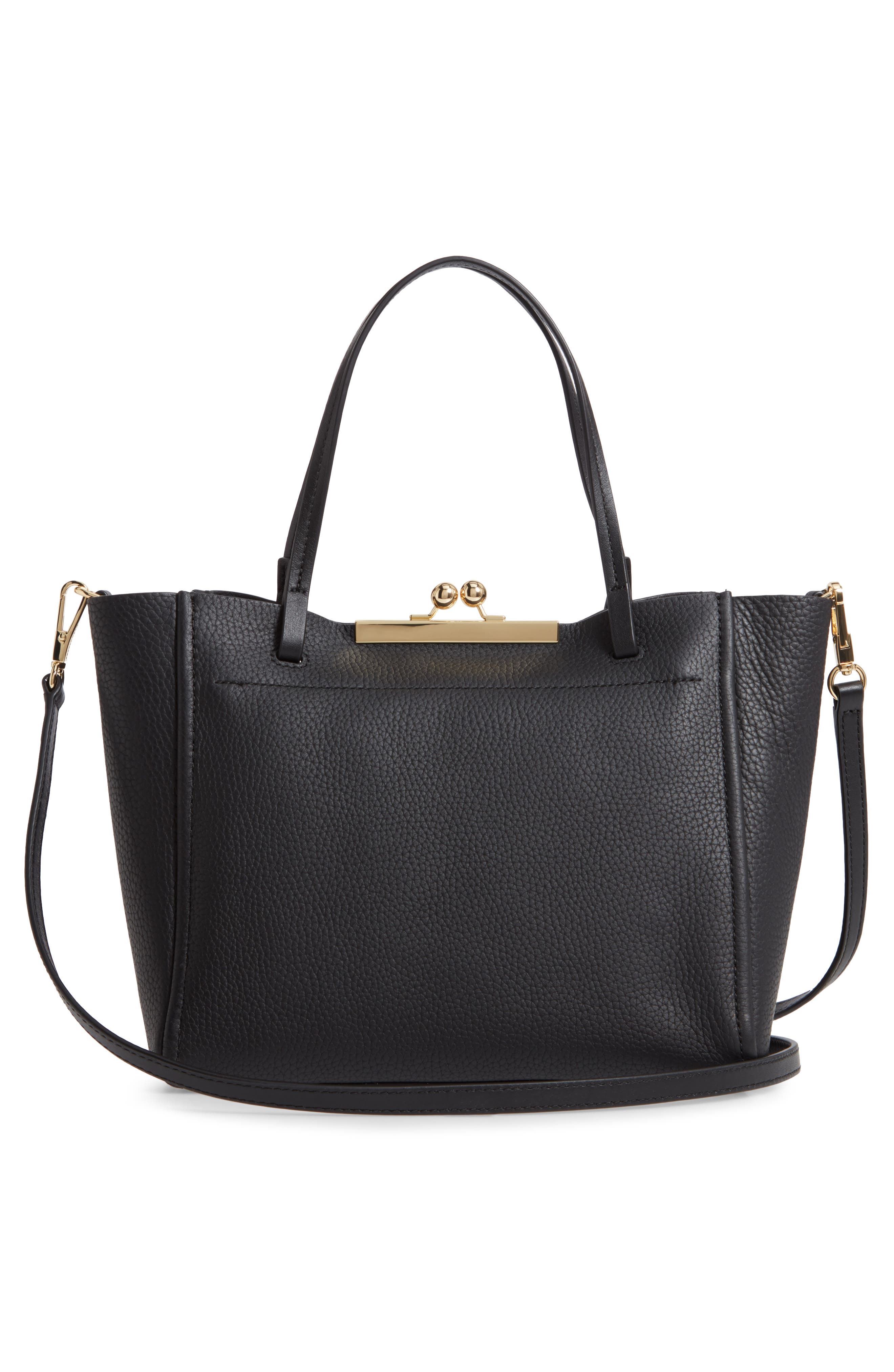 The Marc Jacobs The Kiss Lock Mini Leather Tote, Alternate, color, 