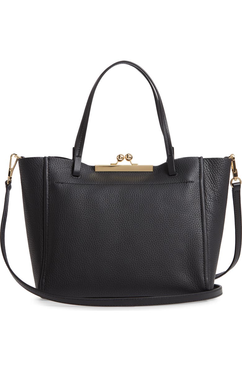 The Marc Jacobs The Kiss Lock Mini Leather Tote, Alternate, color,