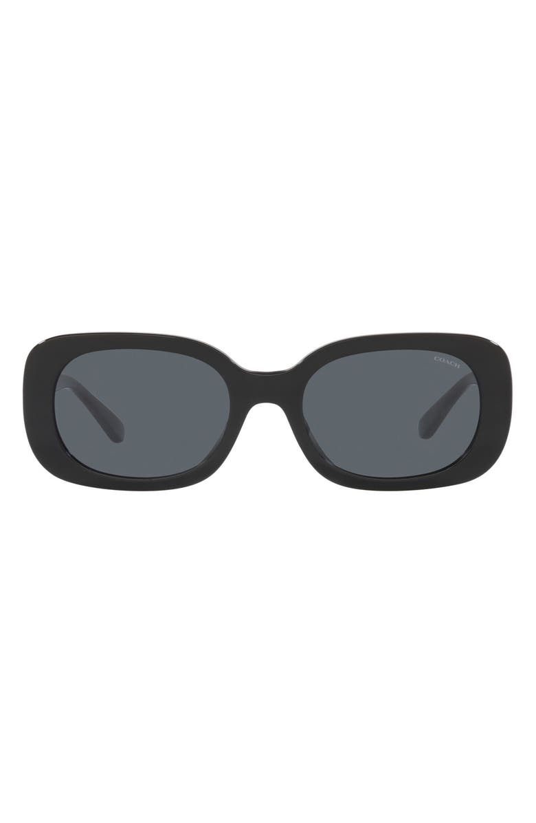 COACH 54mm Oval Sunglasses, Main, color,