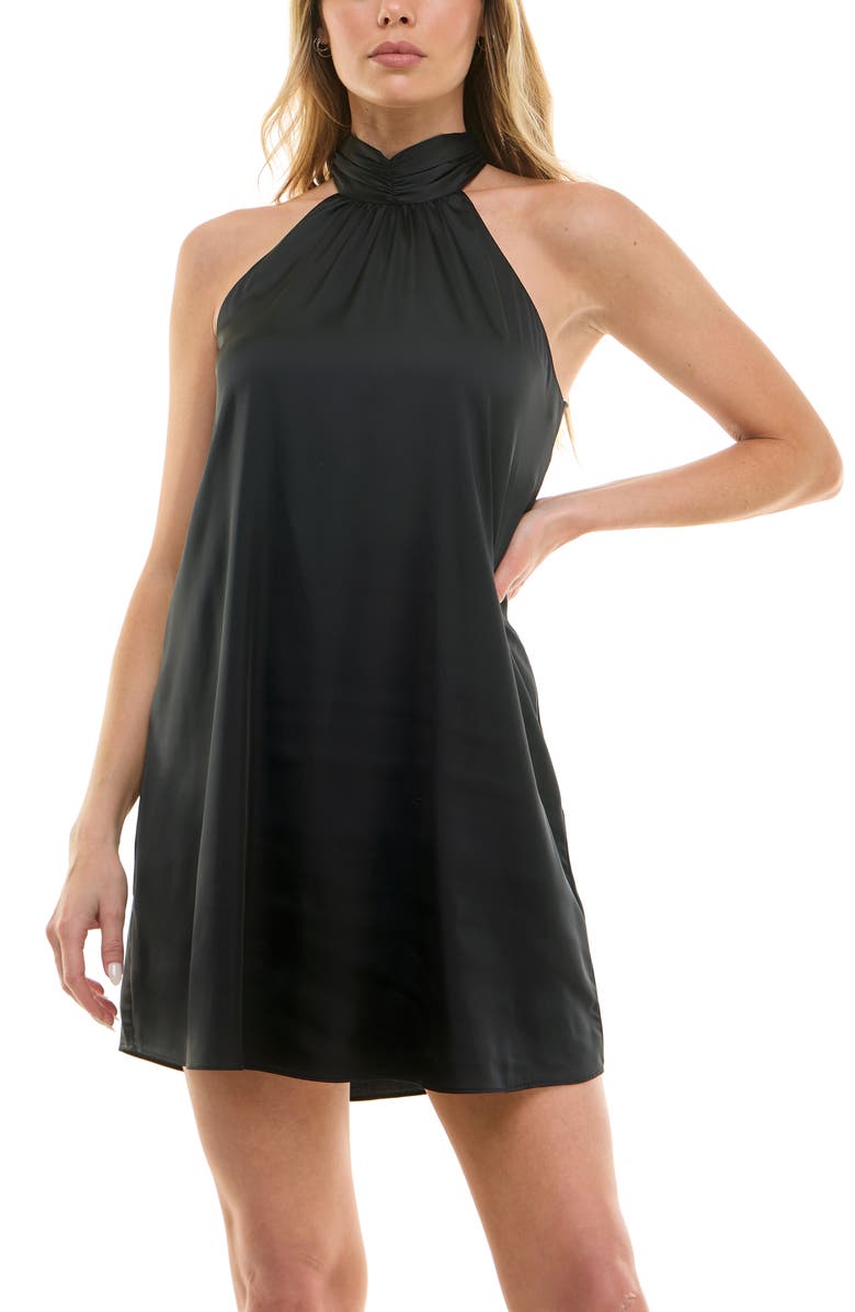 Socialite Shirred Sleeveless Minidress, Main, color,