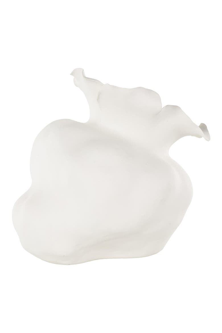 Ruffled Ceramic Vase, Alternate, color, NO COLOR