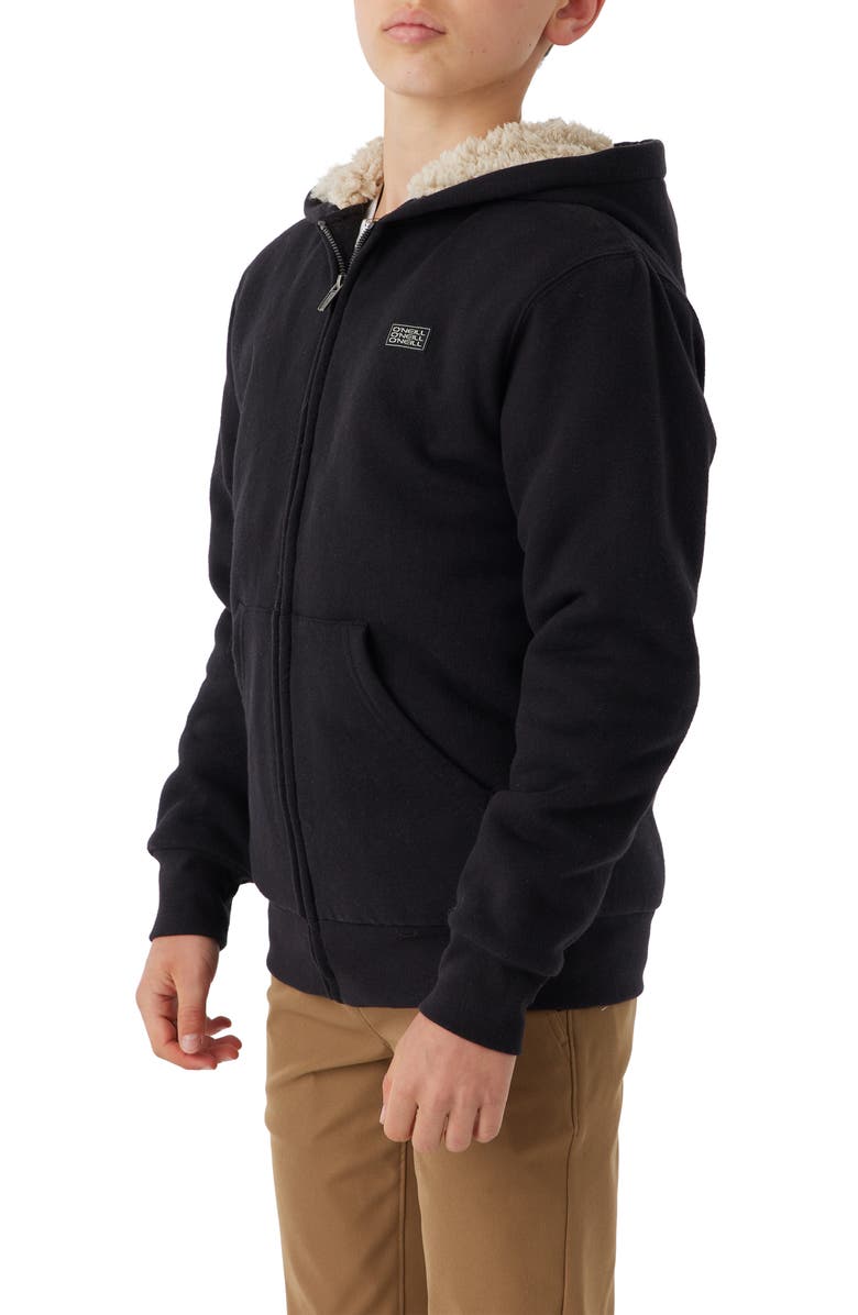 O'Neill Kids' Fifty Two High Pile Fleece Lined Hooded Jacket, Alternate, color, 
