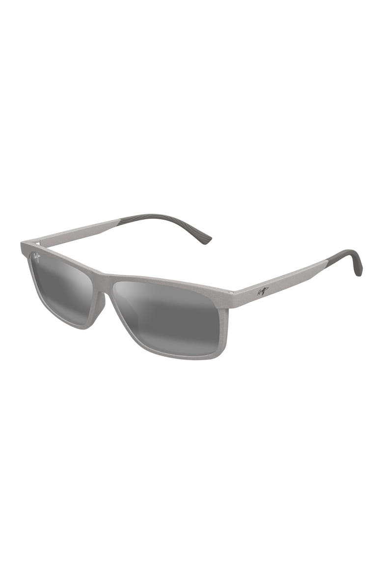 Pulama 56mm PolarizedPlus2® Rectangular Sunglasses, Alternate, color, GREY