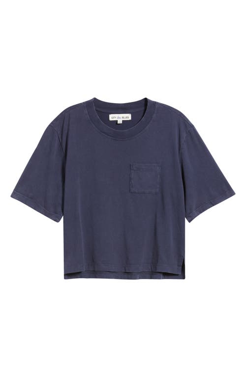 City Blues Coram Crop Oversize T-shirt In Blue