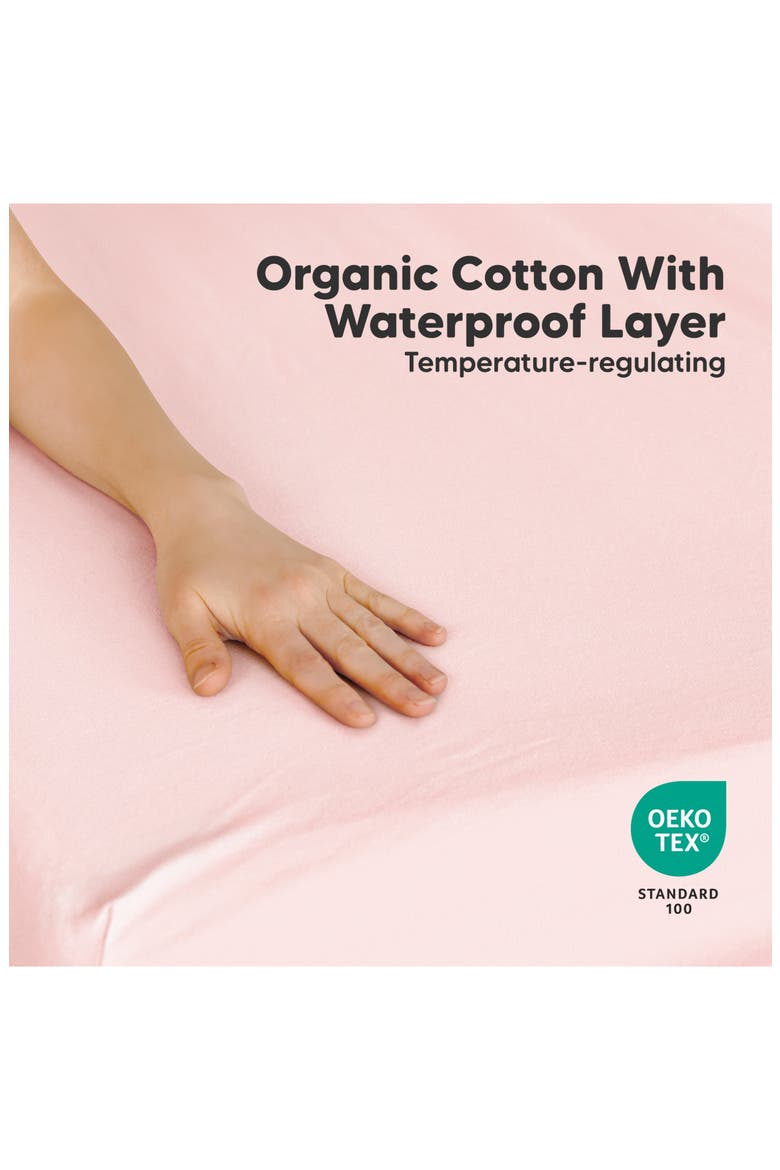 2-Pack Soothe [Protect+] Waterproof Mini Crib Sheets, Alternate, color, Mist Rose