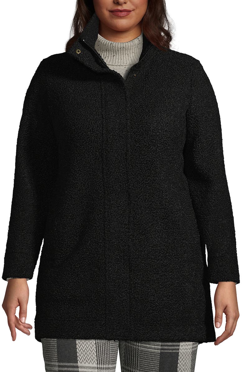 Lands' End Boucle Fleece Coat, Main, color, 