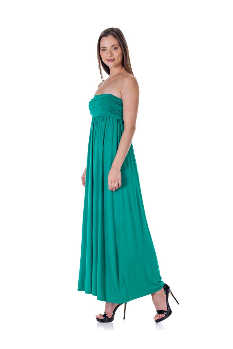 Strapless Empire Waist Maxi Dress, Alternate, color, Green