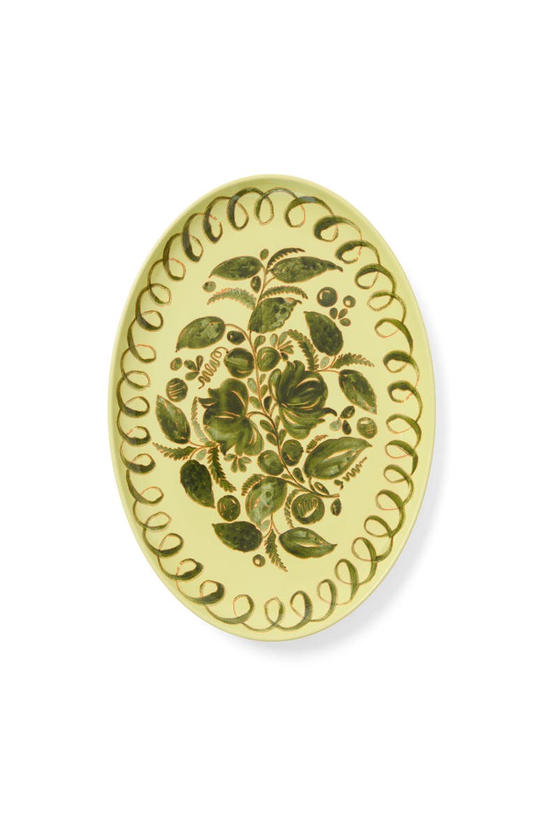 Amalfi Oval Serving Tray, Alternate, color, Lime 15.7" x 11"