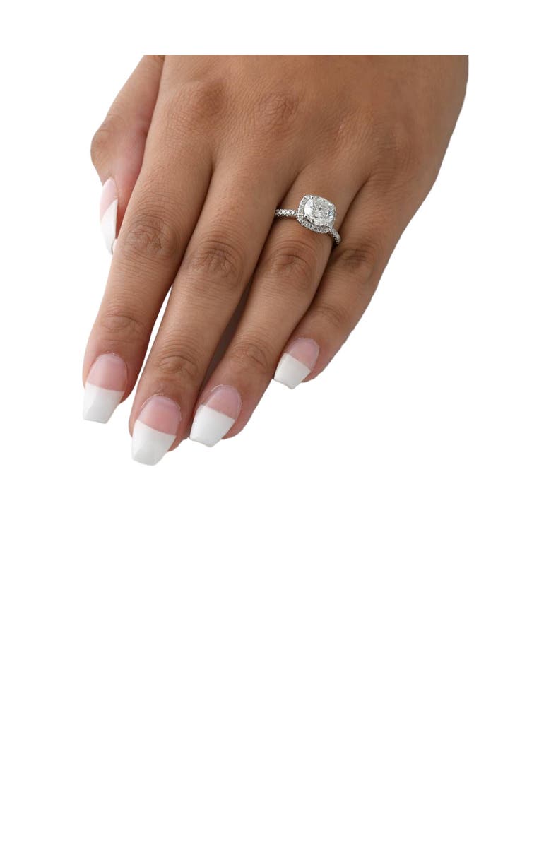 Bliss Diamond 2 Carat Cushion Halo Lab Grown Diamond Engagement Ring 14K Gold, Alternate, color, 