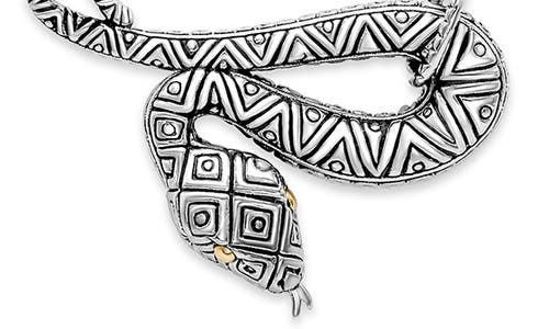 Samuel B. Sterling Silver & 18k Gold Snake Pendant Necklace In Silver And Gold