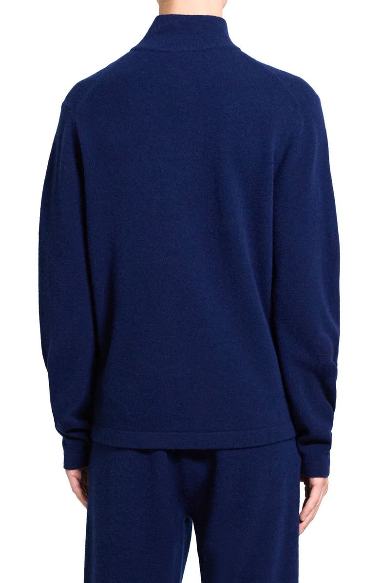 Theory Geder Quarter Zip Wool Sweater, Alternate, color, Blueberry