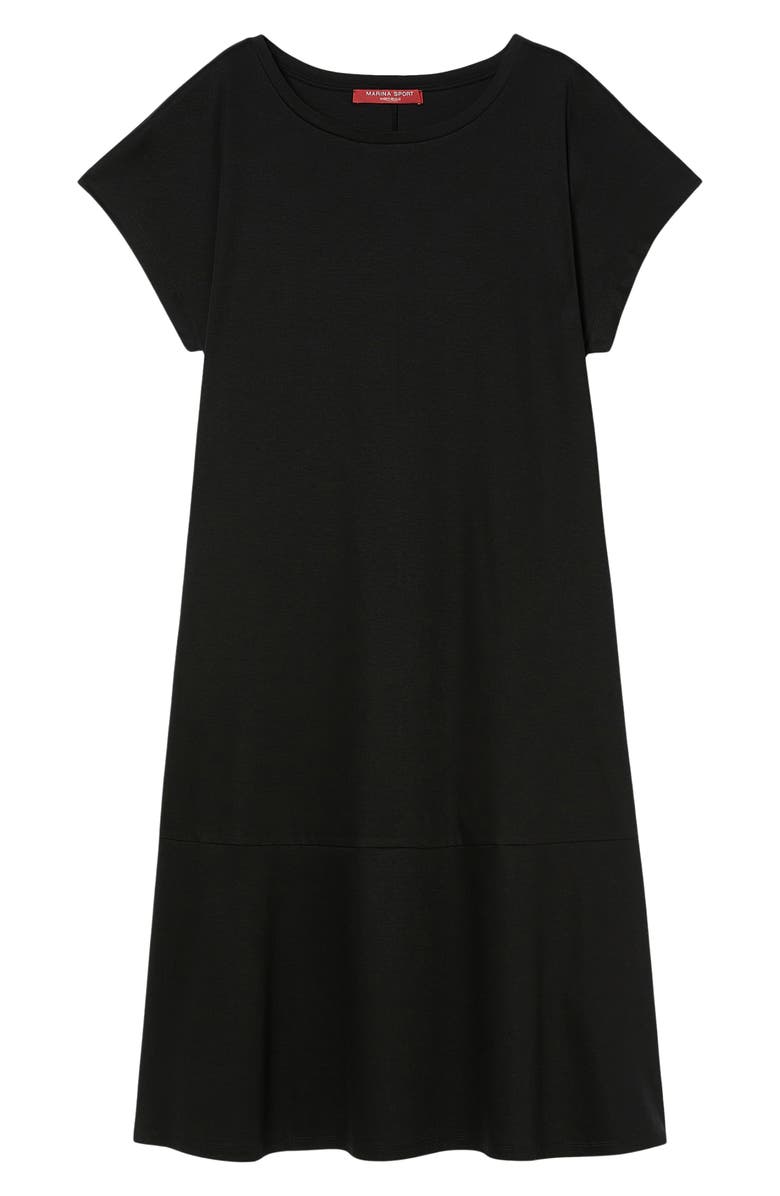 Marina Rinaldi Ara Interlock Jersey Midi Dress, Alternate, color, Black