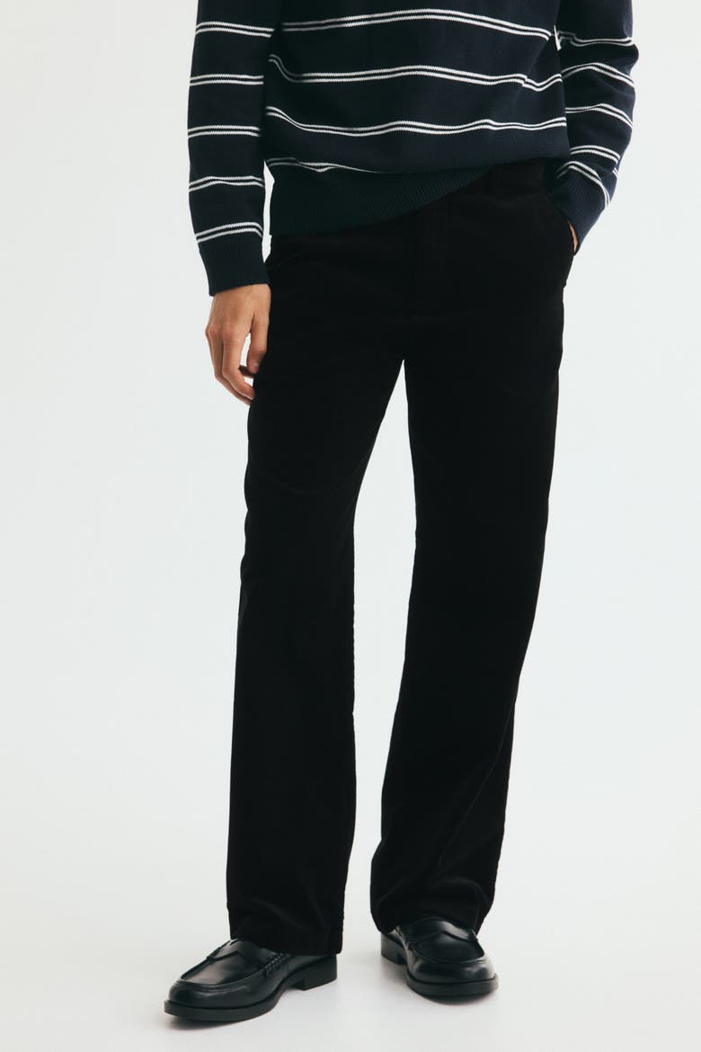 Relaxed-Fit Corduroy Pants, Alternate, color, Black