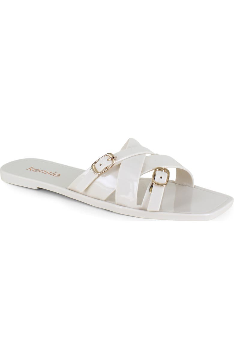 Kensie Jellie Slide Sandal, Main, color, Off White
