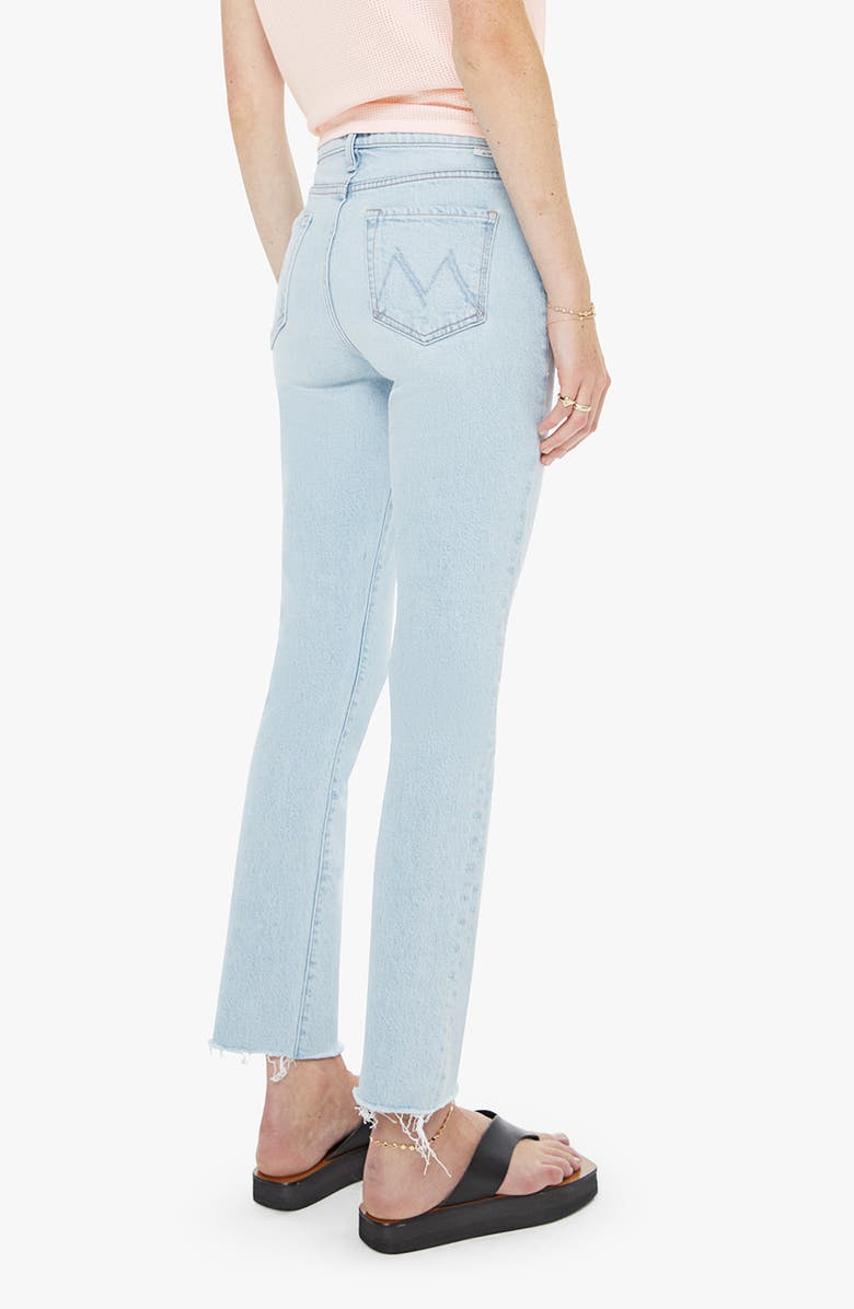 MOTHER The Rascal High Waist Fray Hem Flood Jeans, Alternate, color, Bring The Cooler