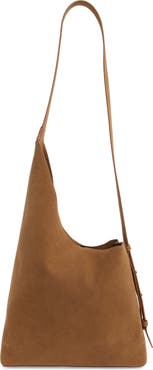 BCBG Faux Suede Asymmetric Shoulder Bag