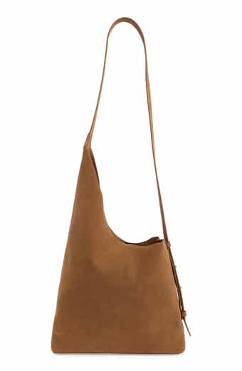 Faux Suede Asymmetric Shoulder Bag