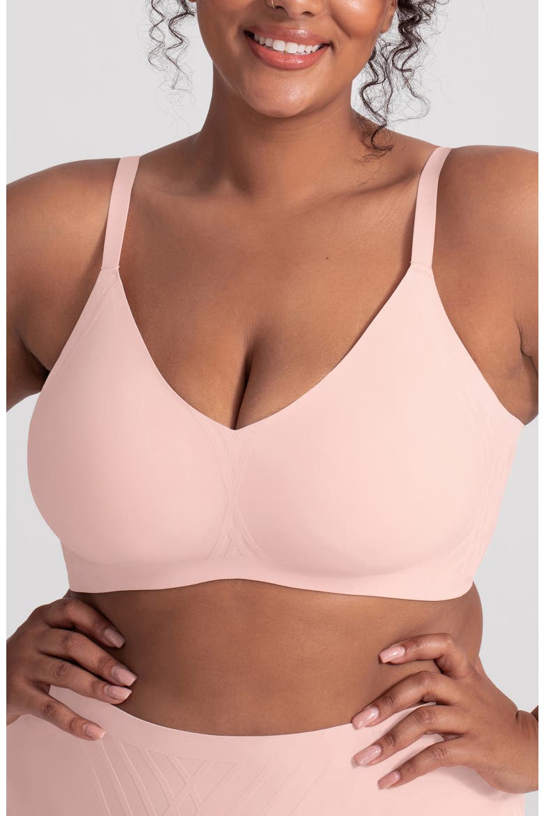 Silhouette Wireless Bra, Main, color, PETAL