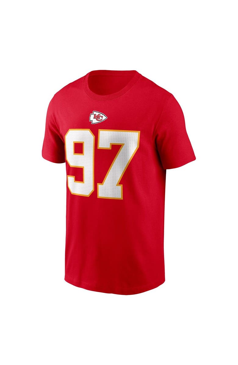 Nike Men's Nike Felix Anudike-Uzomah Red Kansas City Chiefs 2023 NFL Draft First Round Pick Player Name & Number T-Shirt, Alternate, color, Red