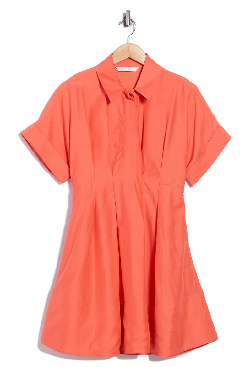 Lena Shine Shirtdress, Main, color, CORAL