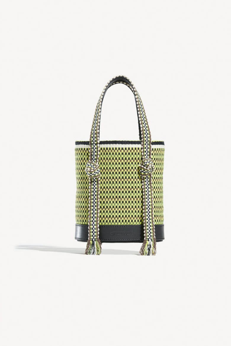 Mimi Mini Sphere Bucket Bag, Main, color, Kaki Lemon