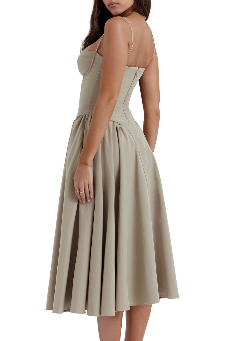 Samaria Corset Fit & Flare Dress, Alternate, color, ELM