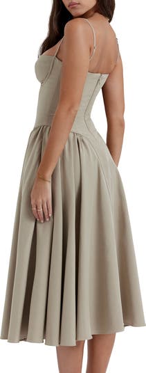 Samaria Corset Fit & Flare Dress