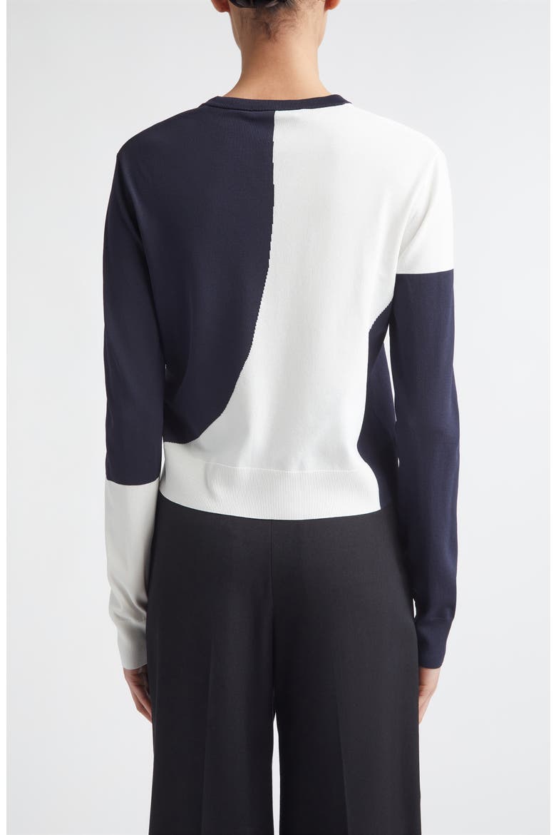 Dot Intarsia Sweater, Alternate, color, WHITE