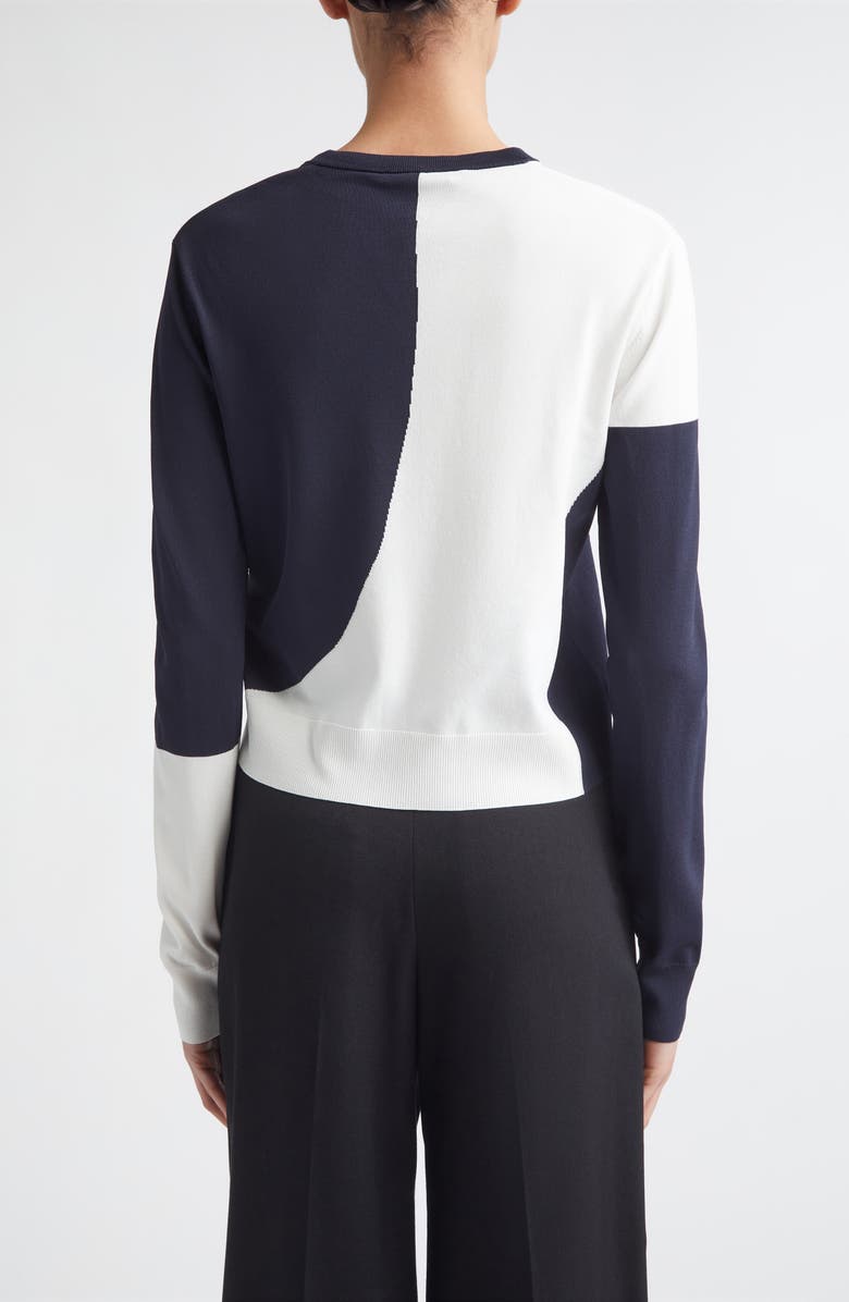 Max Mara Dot Intarsia Sweater, Alternate, color, White