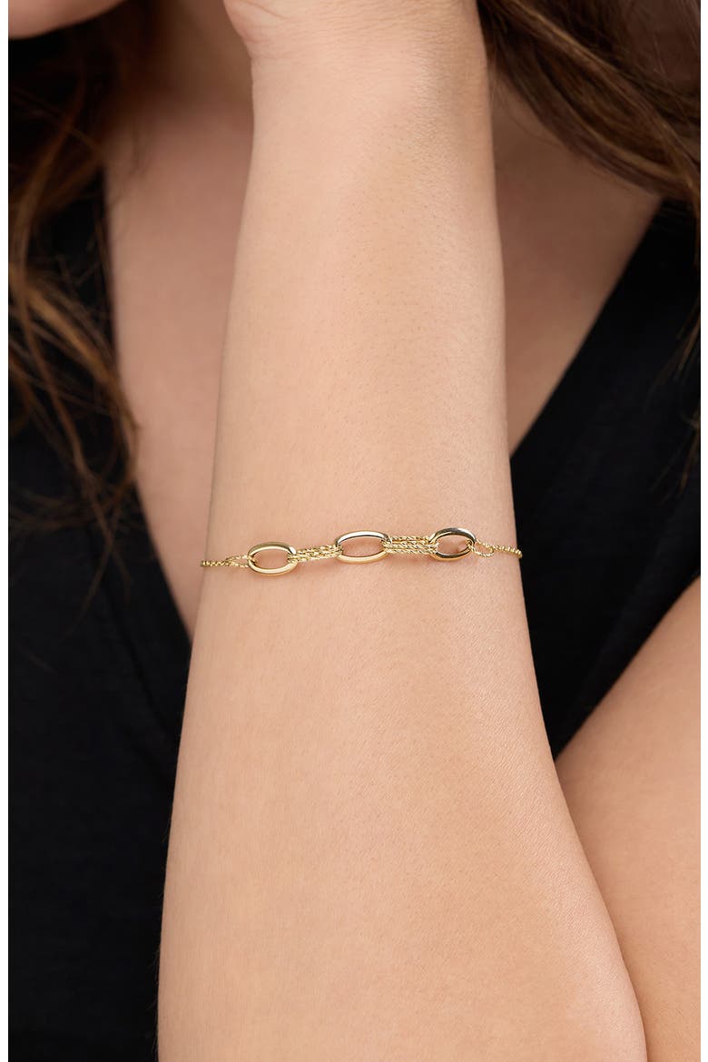 14K Yellow Gold Oval Link Bracelet, Alternate, color, 14K YELLOW GOLD