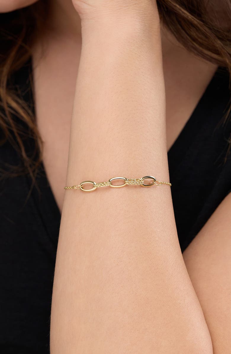 Bony Levy 14K Yellow Gold Oval Link Bracelet, Alternate, color, 14K Yellow Gold