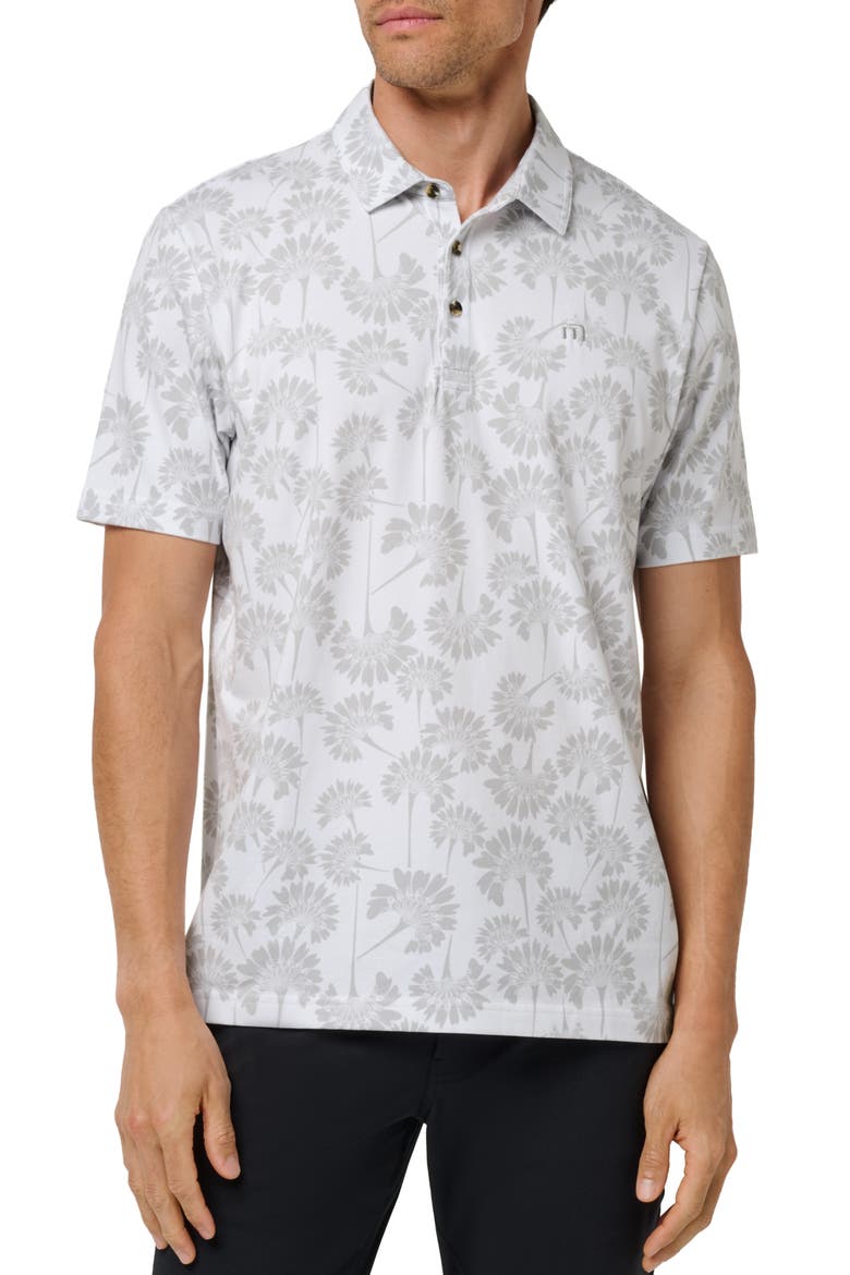 Comfortknit Breeze Floral Polo, Main, color, WHITE