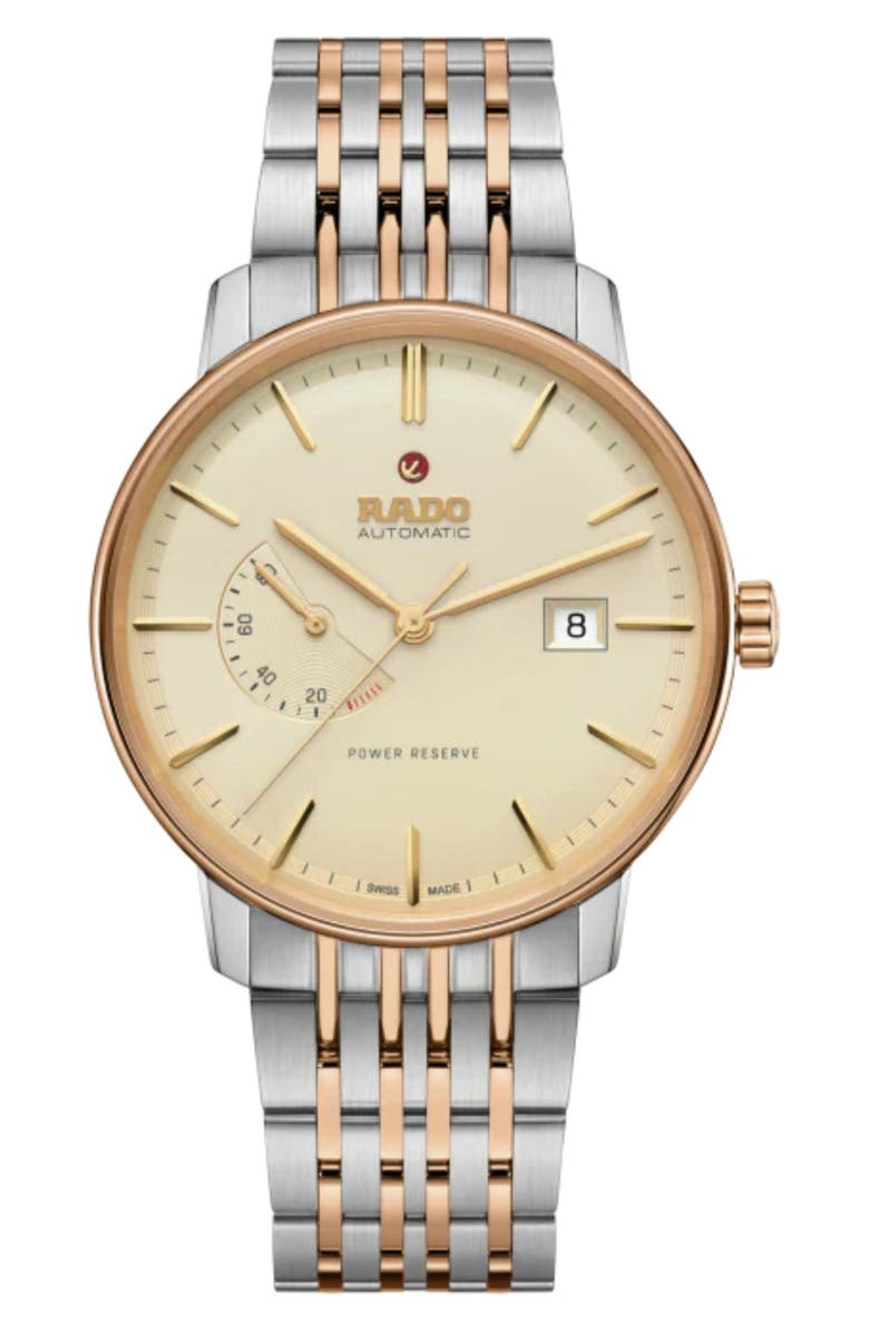 RADO Coupole Automatic Power Reserve Bracelet Watch, 41mm, Main, color,