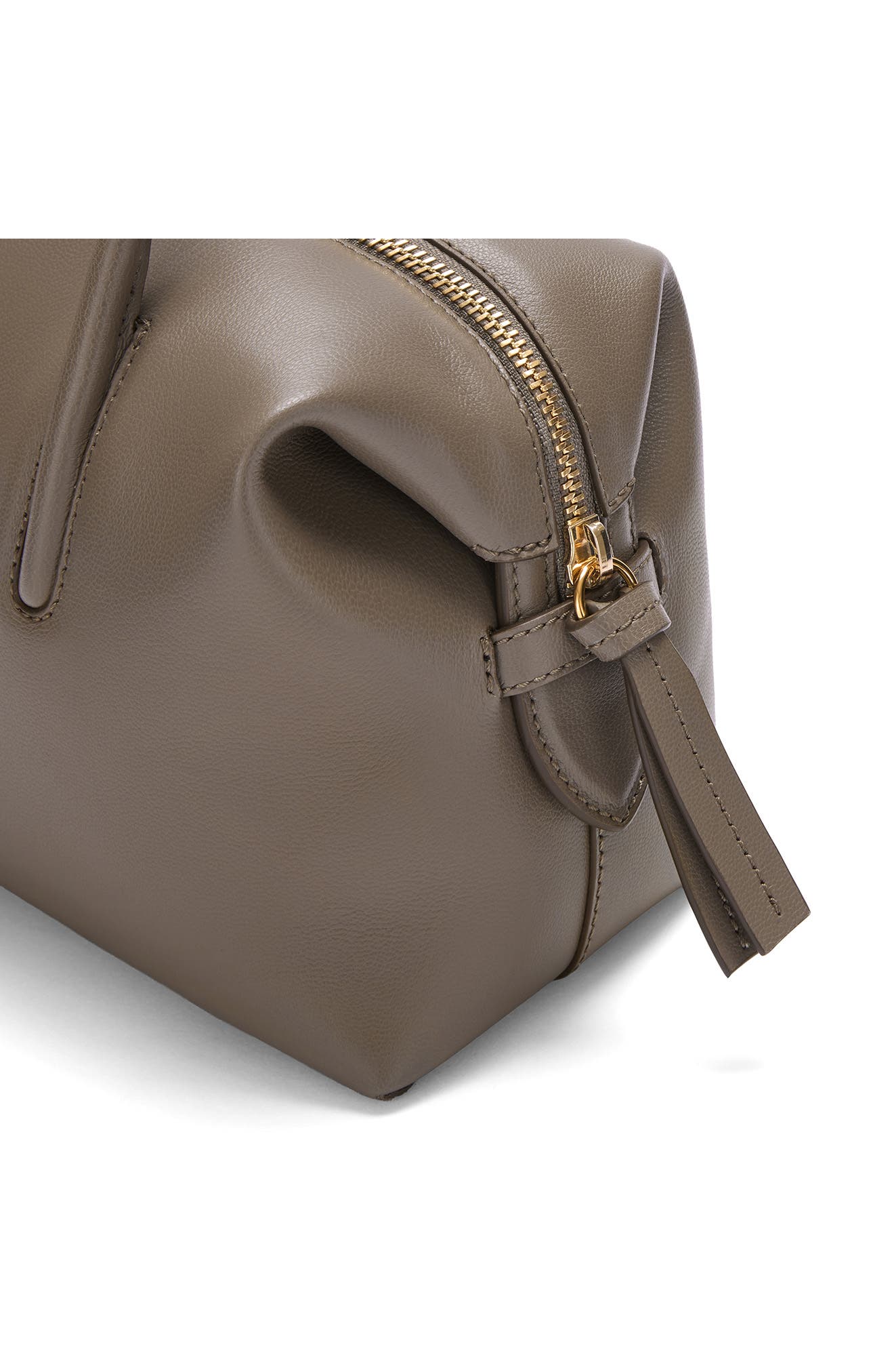 DeMellier The Small Stockholm Leather Top Handle Bag, Alternate, color, Dark Taupe