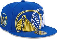 New Era Men's New Era  Royal Golden State Warriors Game Day Hollow Logo Mashup 59FIFTY Fitted Hat