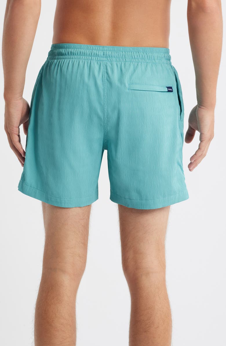 Chubbies The Hang Tens 5.5-Inch Textured Swim Trunks, Alternate, color, Open Green