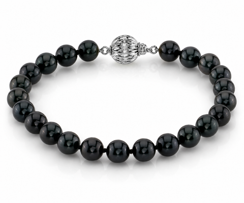 6.0-6.5mm Akoya Black Pearl Bracelet