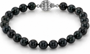 The Pearl Source 6.0-6.5mm Akoya Black Pearl Bracelet