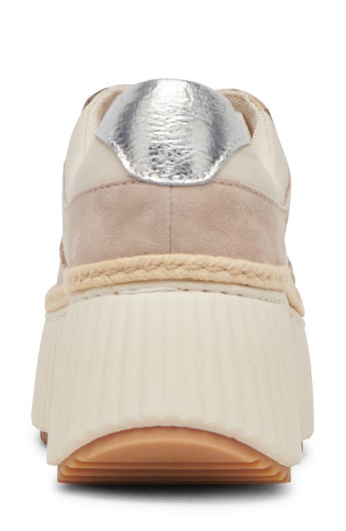 Dolce Vita Women's Dandi Woven Lace-up Platform Sneakers In Taupe Multi Leather