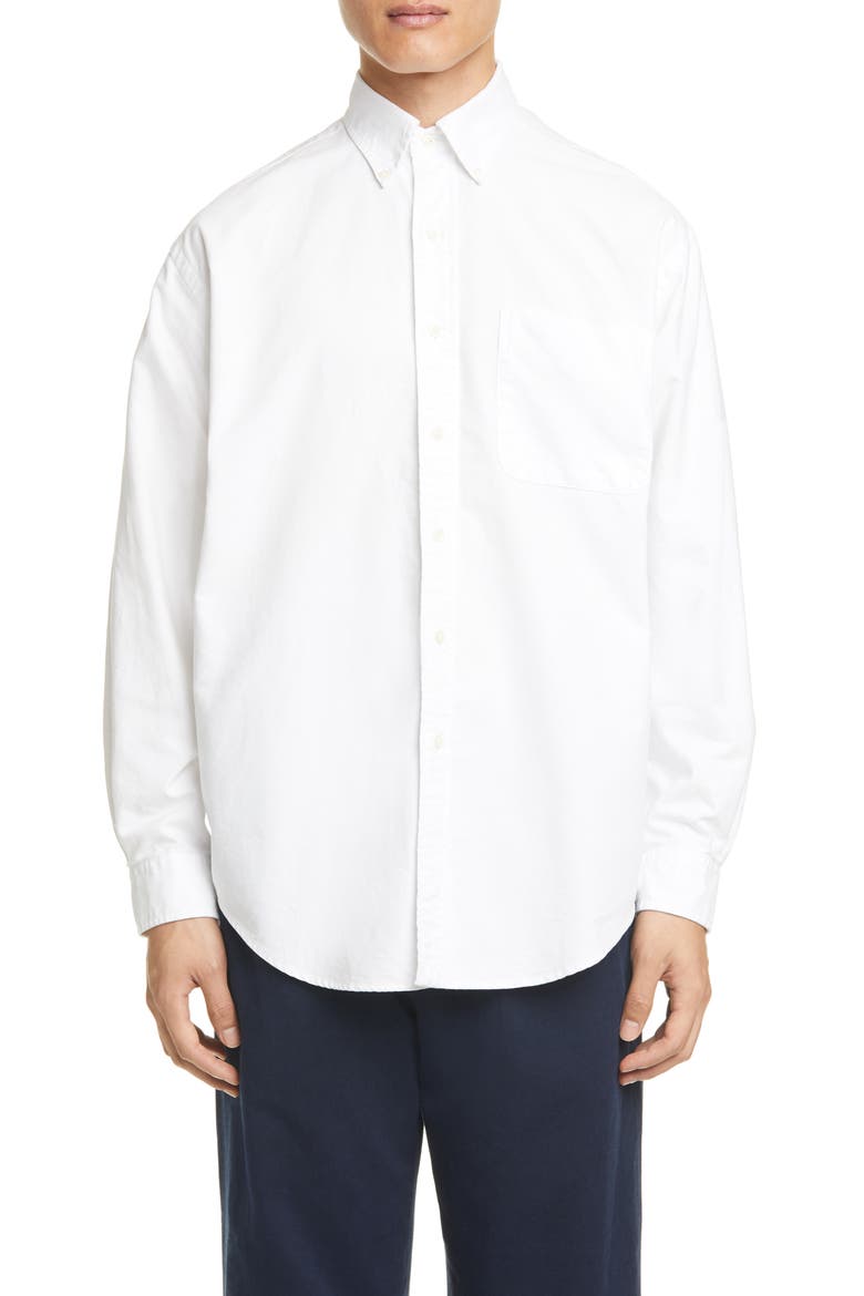 Big Button-Down Oxford Shirt, Alternate, color, BSR WHITE
